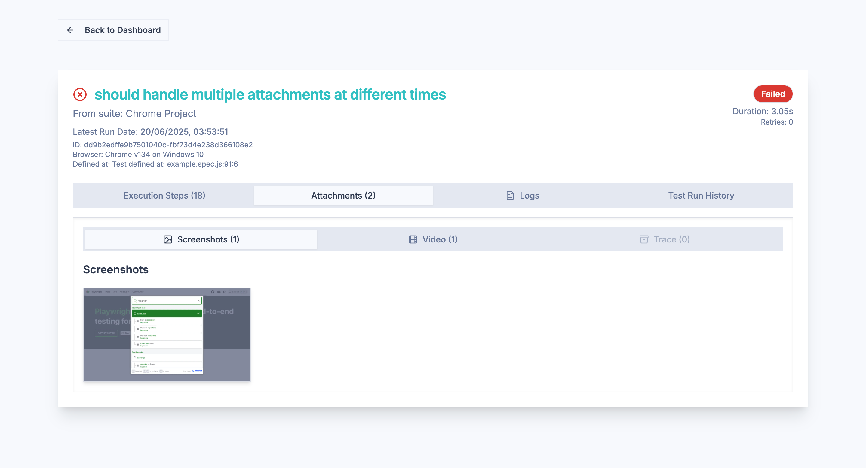 pulse dashboard attachments screenshots