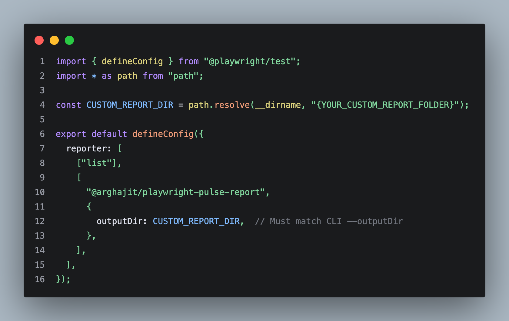 Custom Output Directory